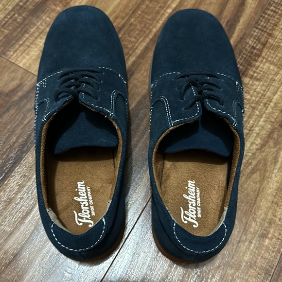 NWOT Florsheim Supacush Boys Blue suede shoes 5 - Picture 3 of 7